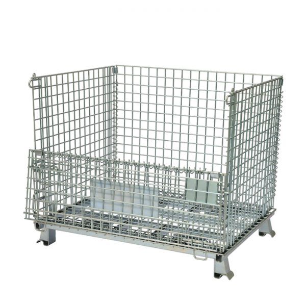 Collapsible Wire Mesh Container | Net-Railing HML Metal Products