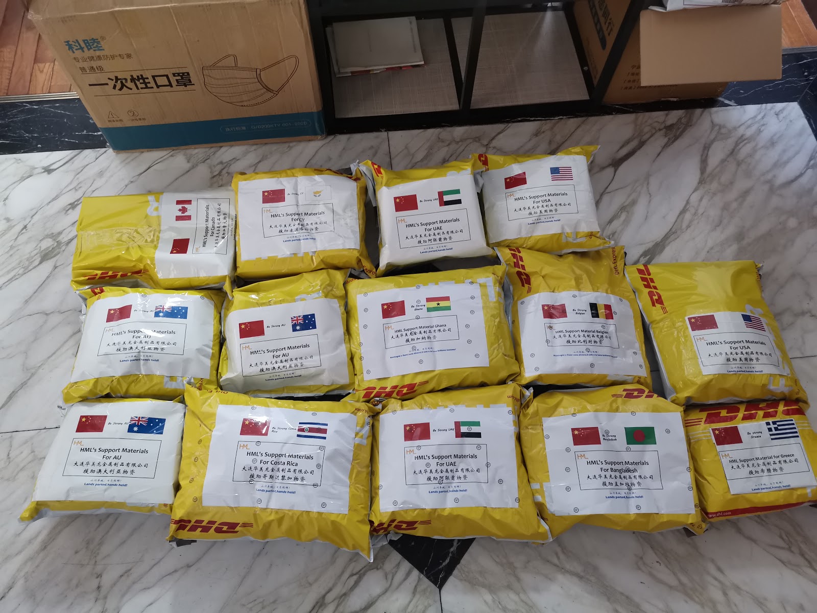 Covid-19 Crisis, HML sends Face Masks to Customers Worldwide during the Covid-19 Crisis